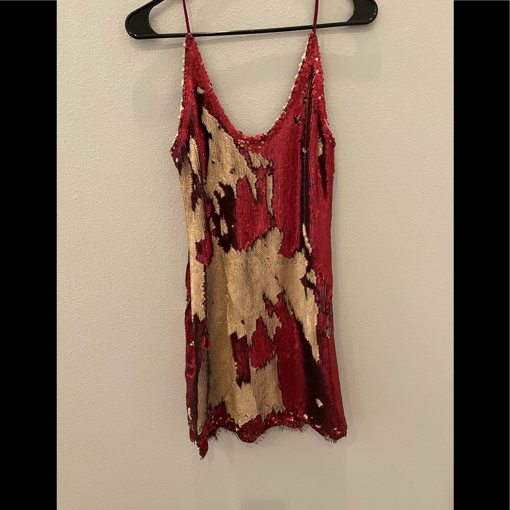 In time spaghetti strap dress